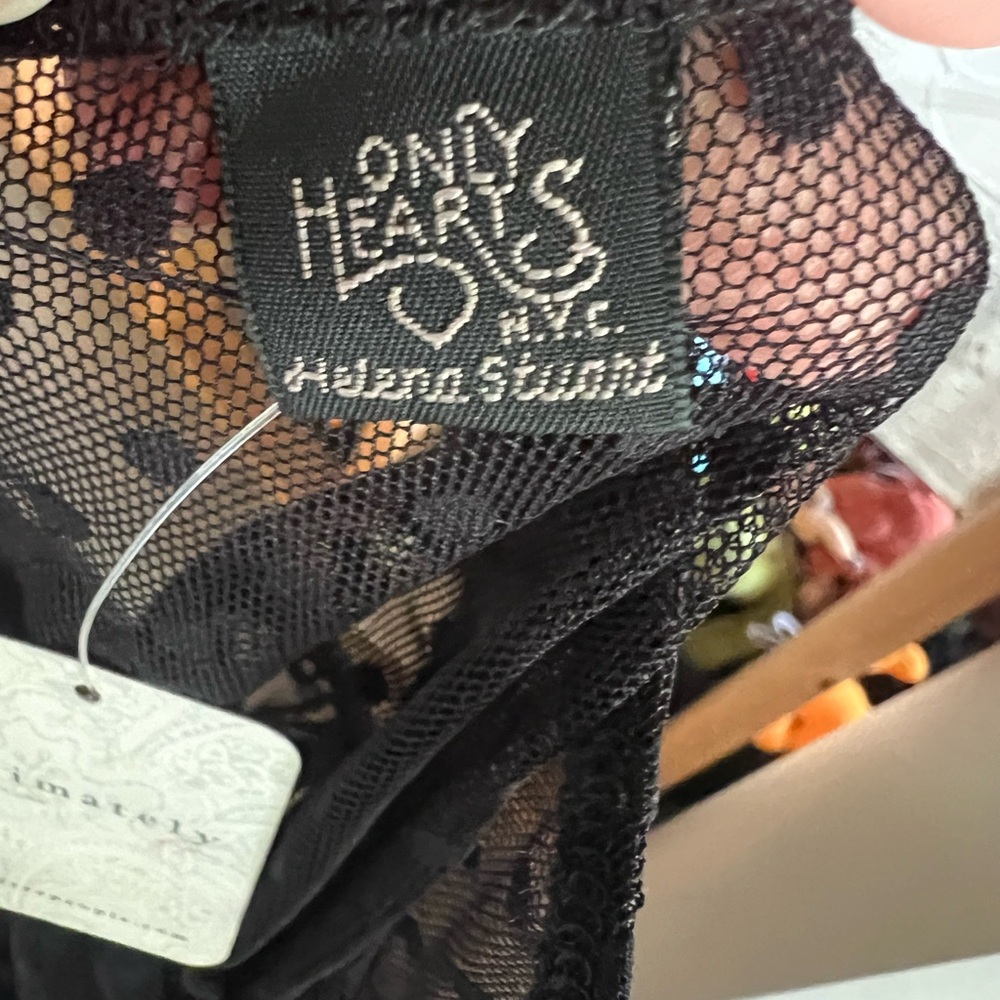 Only Hearts Black Sheer Crop Top - Picture 5 of 5